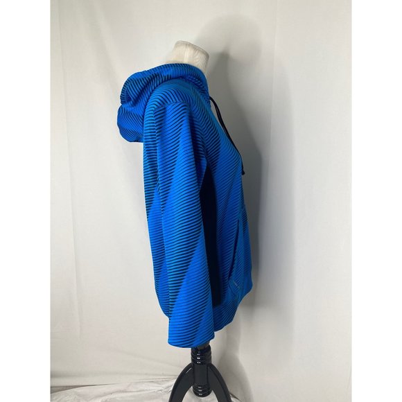Men’s size small Nike therma-fit blue and black fleece lined hooded sweatshirt - Picture 4 of 7
